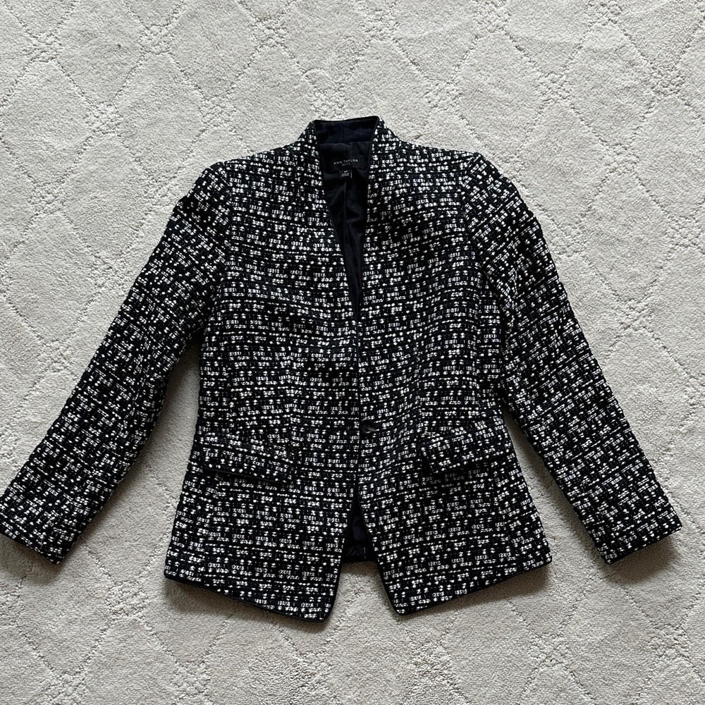 Ann Taylor Black and White Blazer